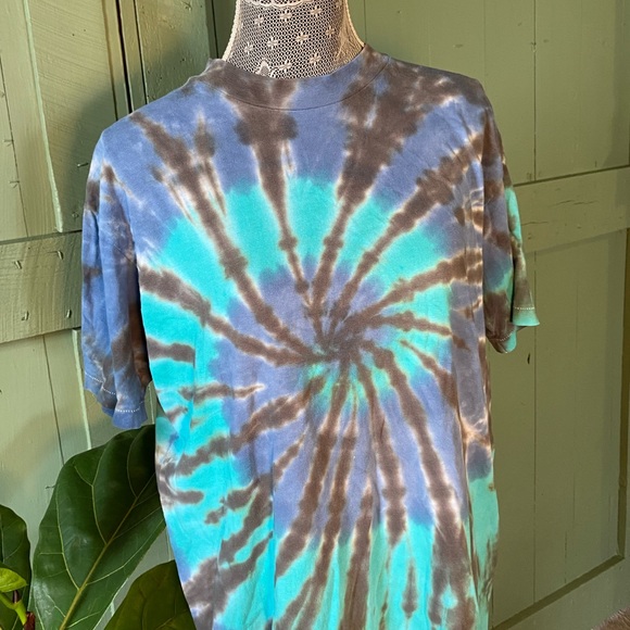 Hanes Beefy Tee 100% Cotton Single Stitch Tye Dye Tee Shirt - Picture 2 of 9
